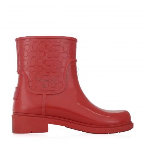 Red coach sale rain boots